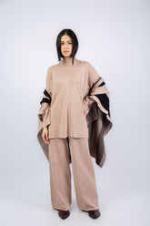 Scarfed Set -  Beige